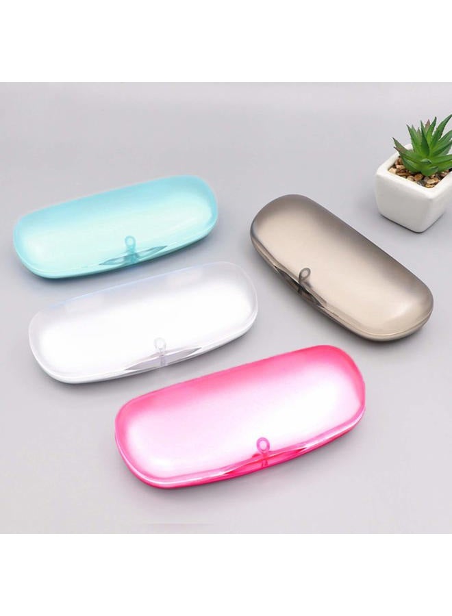 ZARSIO 3 Pieces Hard Shell Gl Cases Plastic Frosted Translucent Eyegl Case with Magnetic Closure (Blue+Pink+Gray) - Image 4