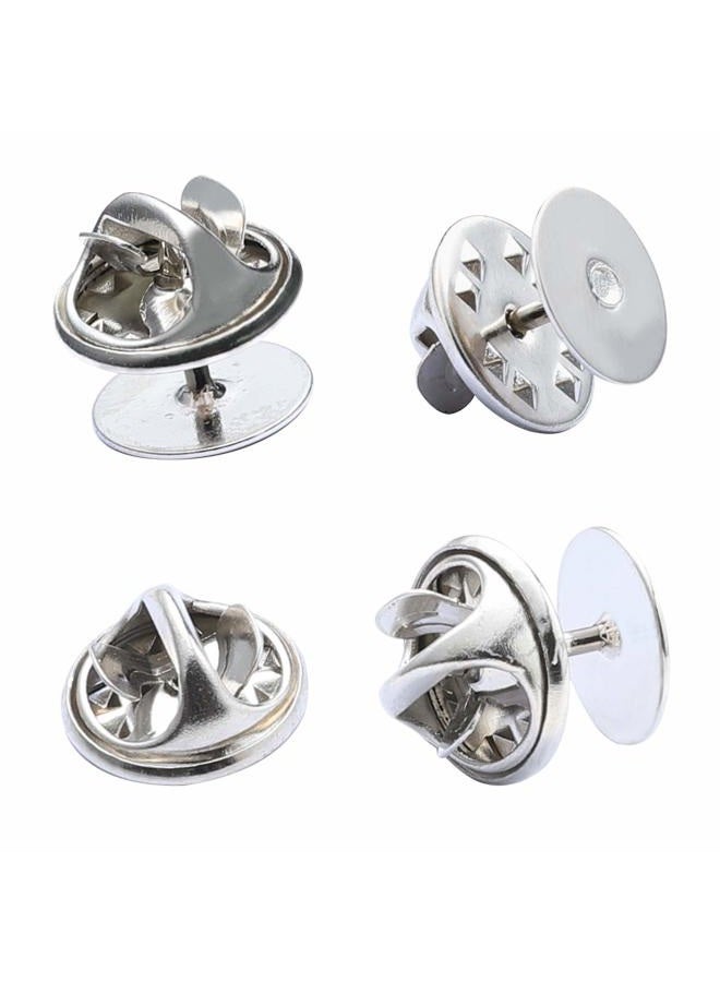 URIMPAVIDO 120 Pieces Tie Tacks Blank Pins with 120 Pieces Clutch Back (Silver) - Image 1
