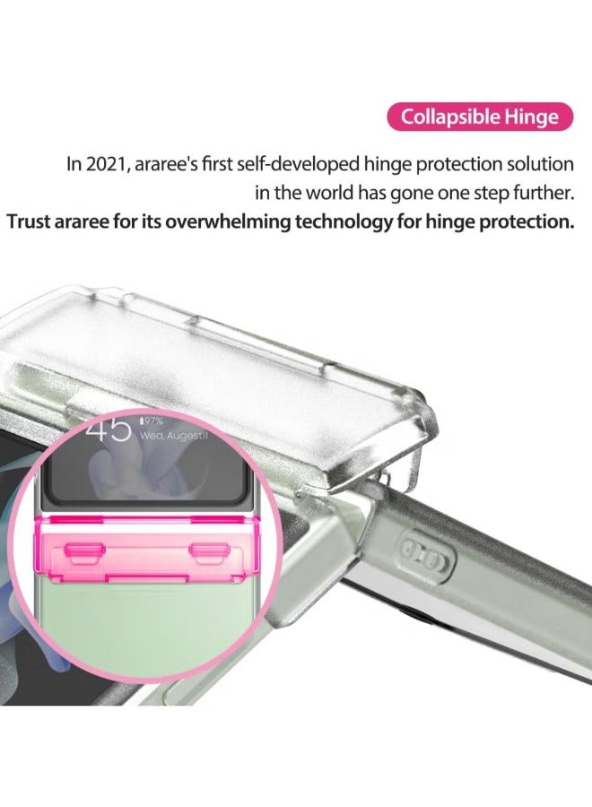 ACLIX Samsung Galaxy Z Flip 5 Case with Hinge Protection, Lightweight Full Body Protective Hard PC Cover Designed for Samsung Galaxy Z Flip 5 5G - Clear - Image 2