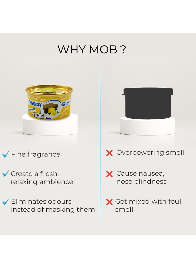 Organic Fresca Scent Lemon Can Air Freshener 42g Highly Concentrated, Long Lasting up to 60 Days AS-560-LM - Image 5