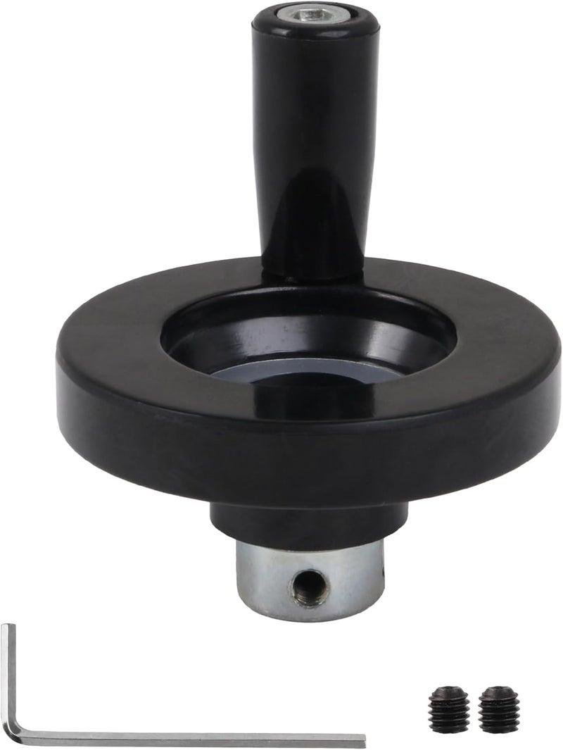 CNBTR 63mm Dia Revolving Handle Hand Wheel for Lathe Milling Machine Lead Screw Rod with Revolving Handle Grip - Image 1