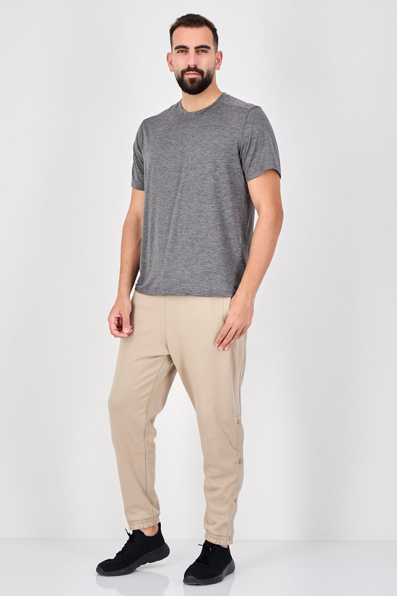 MOTION Men Sportswear Fit Short Sleeve Training T-Shirt, Grey - Image 4