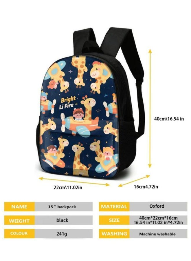 Bright Li Fire Three-piece set of cartoon bags, easily cope with various occasions (students, children, friends' outings, mountain climbing, schooling, etc.) | Backpack + hand-held + stationery bag | School season/holiday gifts - 114 - Image 5