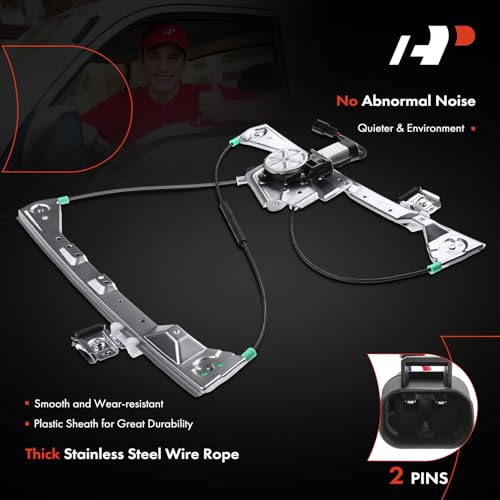 A-Premium Power Electric Window Regulator with Motor Compatible with Buick Rendezvous 2002-2007 Pontiac Aztek 2001-2005 Rear Left Driver Side - Image 5