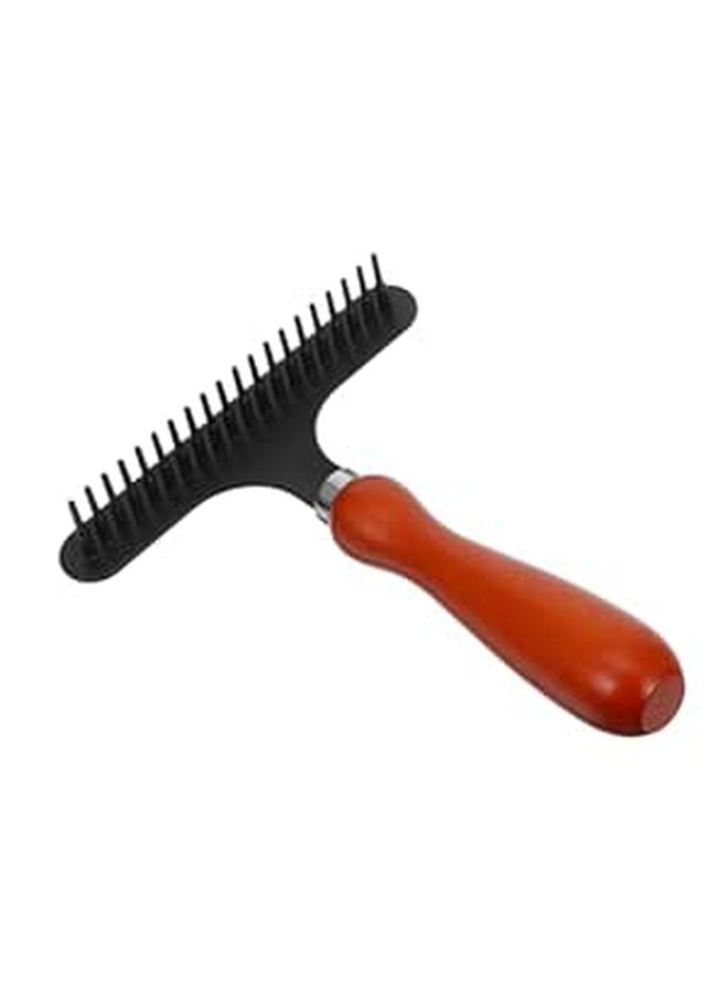 Homoyoyo Dog Grooming Dematting Rake Undercoat Shedding Brush For Large Dogs Pet Hair Removal Detangling Comb Suitable Thick Fur Shedding Control Black - Image 1