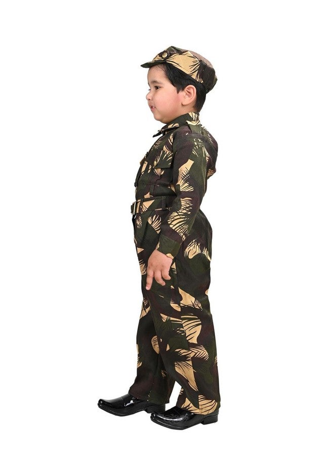 BookMyCostume BookMyCostume Indian Para Military with Whistle Special Forces Professional Commandos Camouflage Print Kids Fancy Dress Costume 3-4 years - Image 4