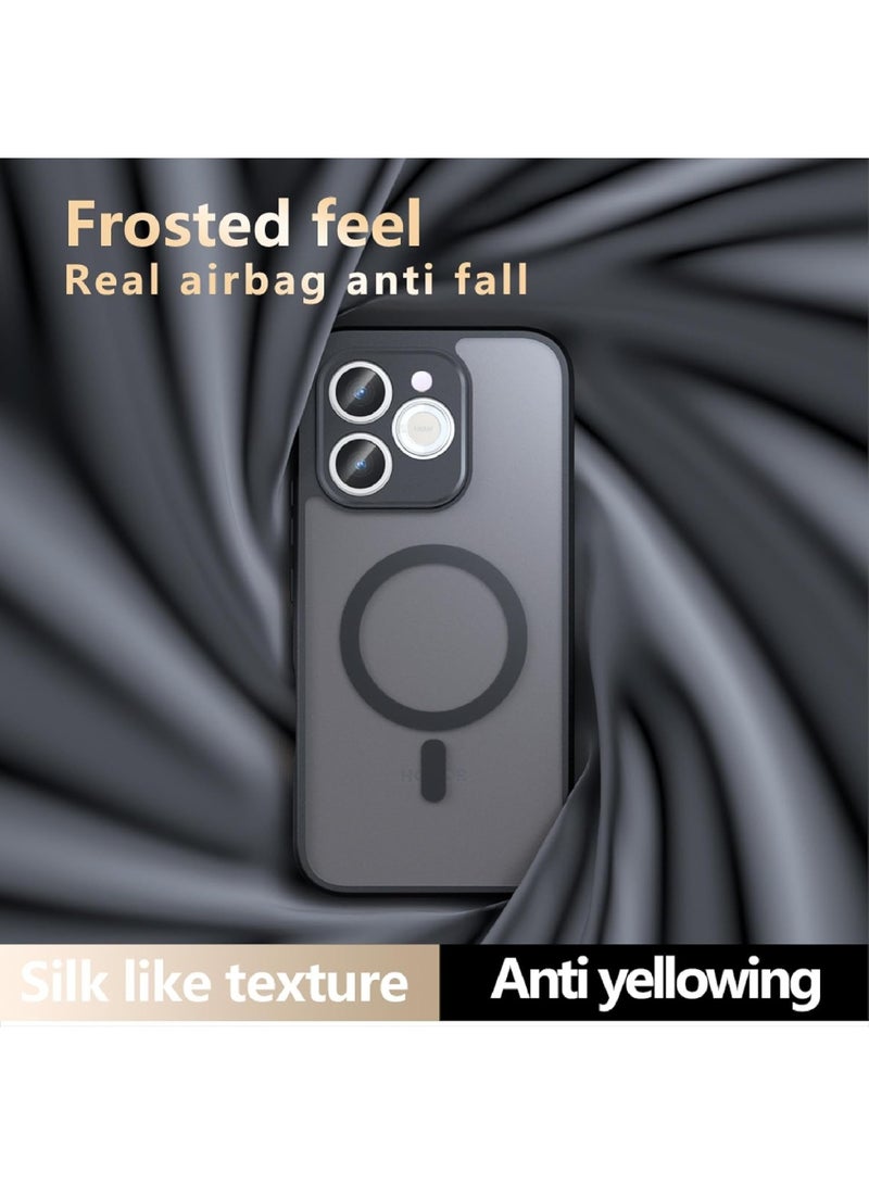 Adando Magnetic Protective Case Compatible with Honor 600 Lite, [Anti-Fingerprint and Anti-Scratch], Translucent Frosted Protective case with Honor 600 Lite (Black) - Image 5