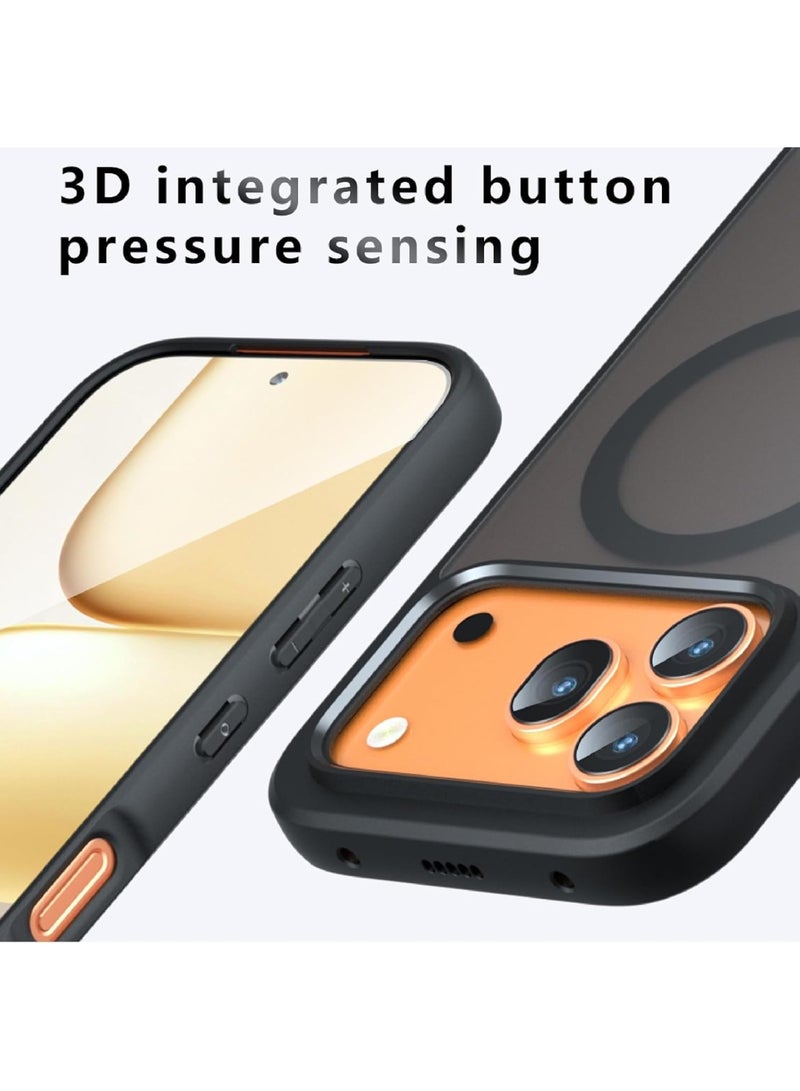 Adando Magnetic Protective Case Compatible with Honor 600 Lite, [Anti-Fingerprint and Anti-Scratch], Translucent Frosted Protective case with Honor 600 Lite (Black) - Image 3