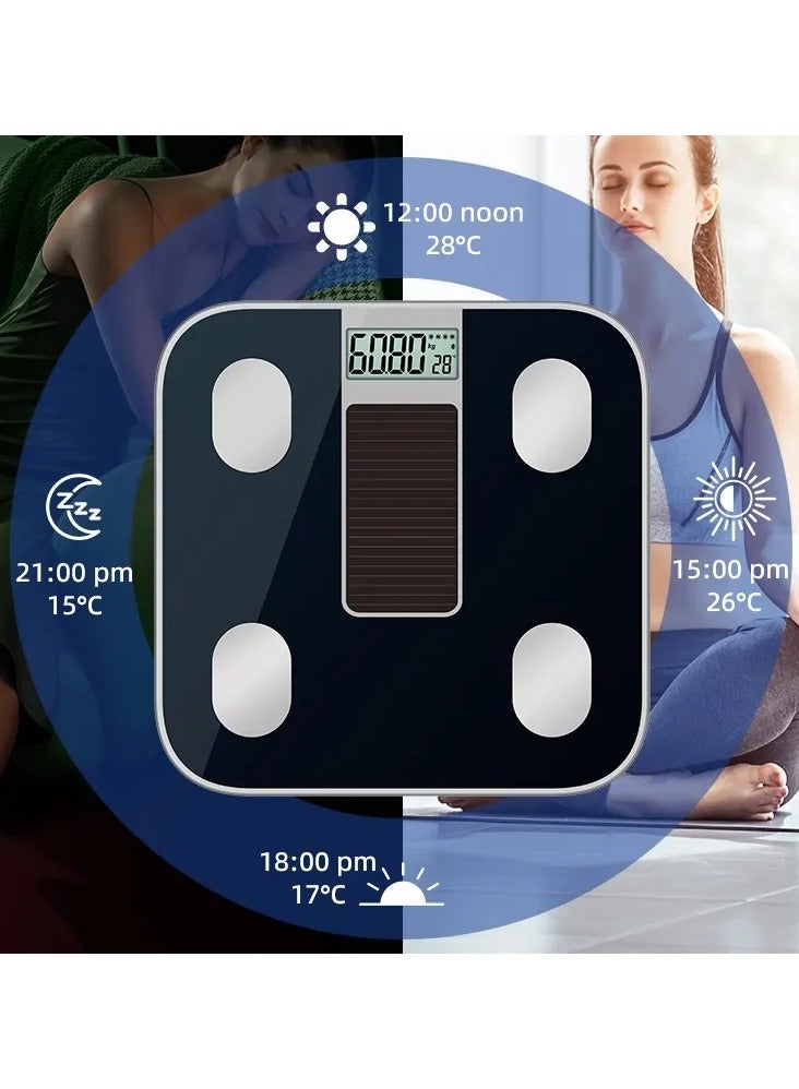 اي ستيب ميزان iStep بالطاقة الشمسية CF539 - جهاز ذكي لقياس دهون الجسم مع بلوتوث و14 وظيفة متقدمة - Image 3