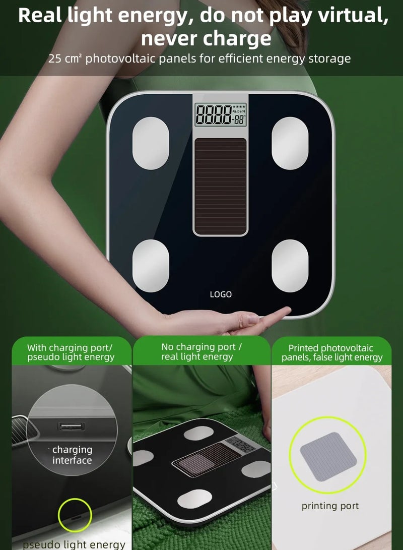 اي ستيب ميزان iStep بالطاقة الشمسية CF539 - جهاز ذكي لقياس دهون الجسم مع بلوتوث و14 وظيفة متقدمة - Image 5