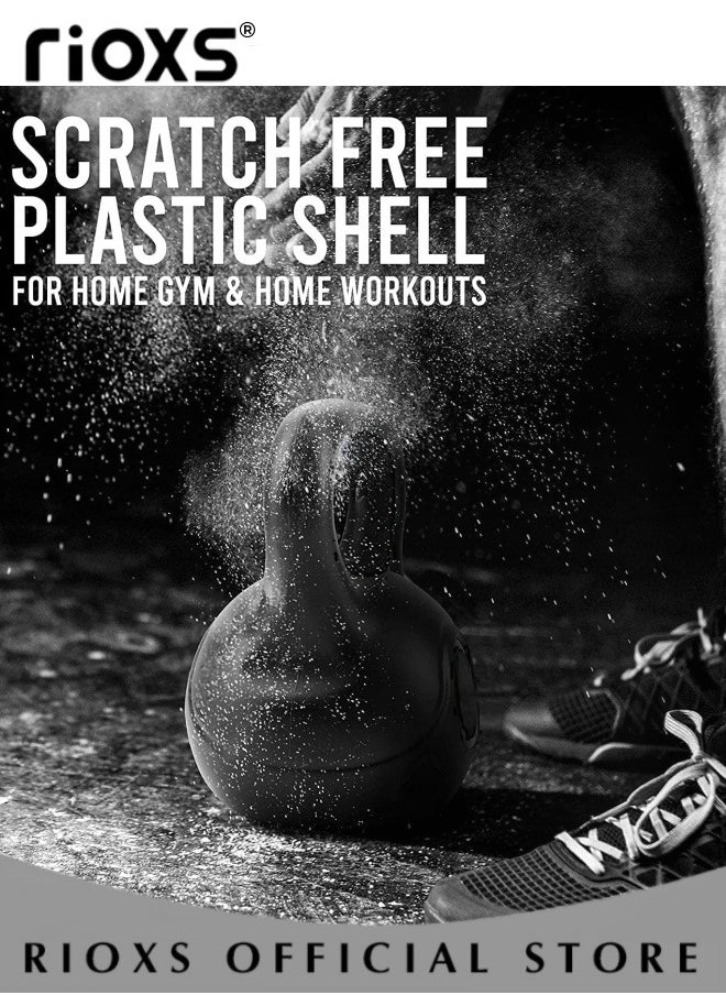 RIOXS 4 KG Kettlebell,Cast Iron Rubber Coated Kettle Bell,Strength Training Kettlebell, With Handle,Kettle Bell Weights For Weight Lifting Conditioning Strength Core Training Full Body Workout  - Image 3