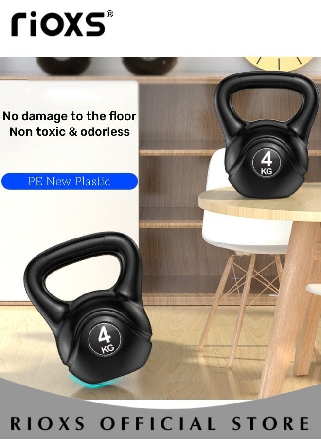 RIOXS 4 KG Kettlebell,Cast Iron Rubber Coated Kettle Bell,Strength Training Kettlebell, With Handle,Kettle Bell Weights For Weight Lifting Conditioning Strength Core Training Full Body Workout  - Image 5