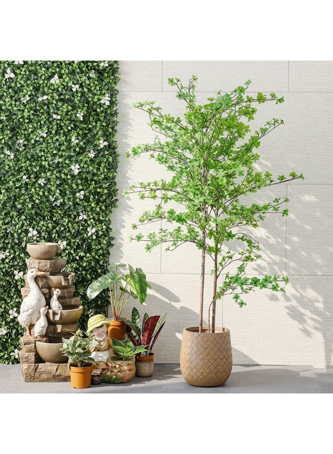 DANUBE HOME نبات إنكيانثوس الصناعي في وعاء 180 سم، شجرة مزيفة أنيقة وطويلة للديكورات المنزلية والمكتبية، أوراق ذات مظهر طبيعي وقاعدة وعاء متينة - أخضر - Image 5