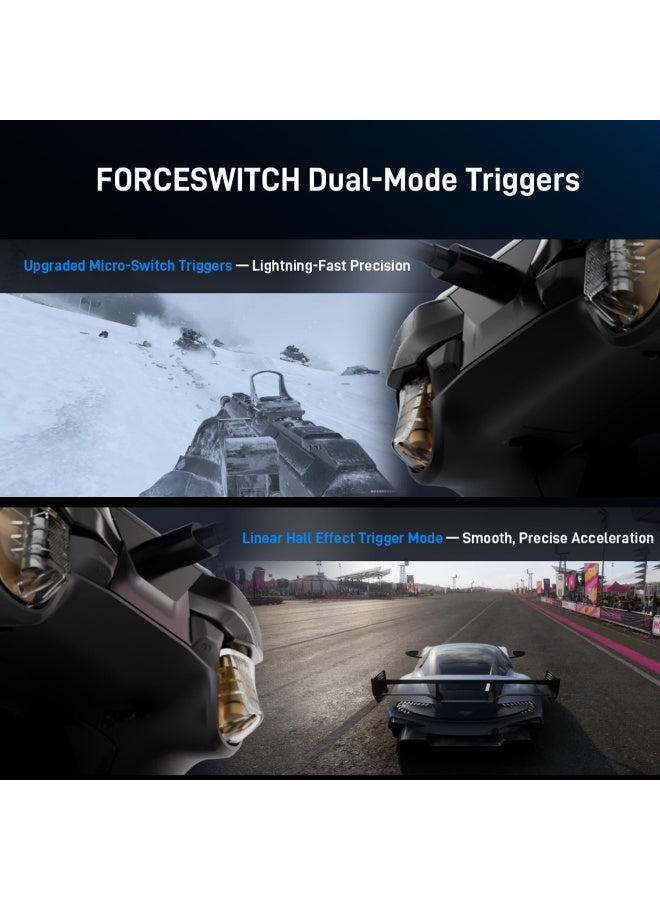 فلاي ديجي وحدة تحكم سلكية FLYDIGI VADER 5S لأجهزة Xbox Series X|S و Xbox One و Windows 10/11، مزودة بعصا تحكم FORCEFLEX قابلة لتعديل الشد، ومفاتيح تشغيل FORCESWITCH، و6 أزرار قابلة لإعادة التعيين، ومقبس صوت 3.5 ملم. - Image 4