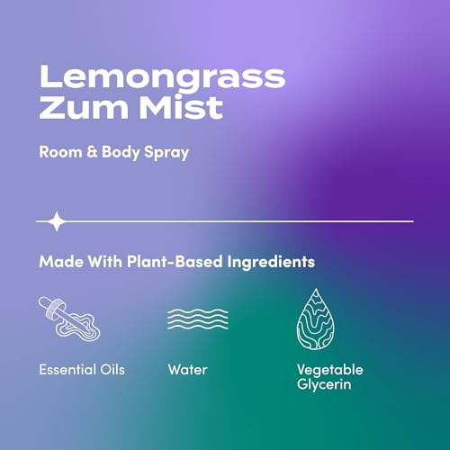 ZUM Indigo Wild Zum Mist Room & Body Spray - Aromatherapy Essential Oil Spray - Natural Body Mist & Room Spray - Lemongrass Scent - 4 fl oz - Image 2