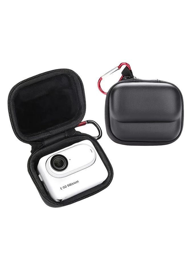 حقيبة تخزين واقية Insta360 GO3S GO3 ذات الغلاف الصلب الأسود مع حزام مشبك وبطانة ناعمة - Image 2