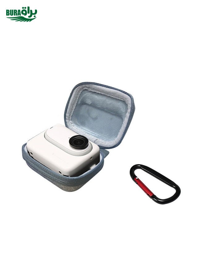 BURAQ For Insta360 GO 3 Mini Body Bag Portable Storage Bag With Carabiner(Gray) - Image 1