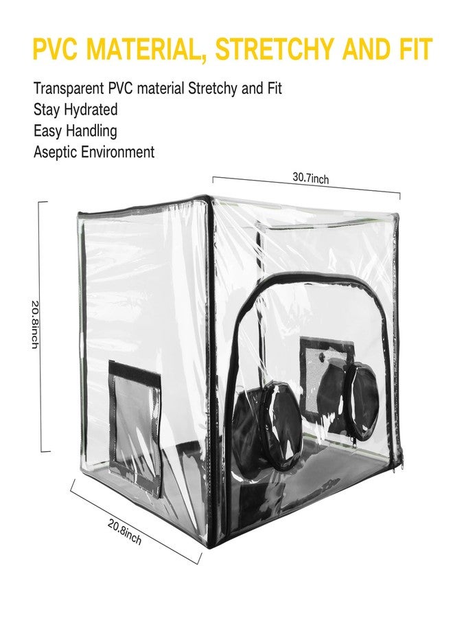 ACover Large Still Air Box Mushroom, Mushroom Grow Bag Kit Mycology Fume Hood Propagation Stations Grow Kit Monotub Kit Mushroom Planting Bag Tent for Spores Horticulture Supplies,31.5x 20.5x 20.5inch - Image 2