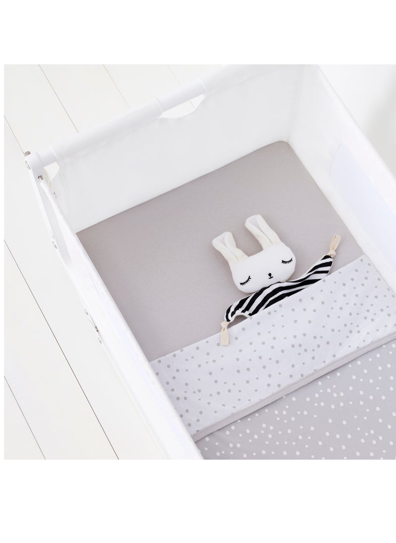 Snuz 3 Pieces Crib Bedding Set Infant And Baby, Perfect Crib Starter Bedding Bundle, 100% Cotton , 1X Blanket, 2X Crib Sheets , Fitted Sheet Size:44 X 80Cm (Max.), Blanket Size: 75 X 75Cm - Grey  - Image 3