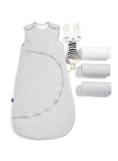 Snuz 3 Pieces Crib Bedding Set Infant And Baby, Perfect Crib Starter Bedding Bundle, 100% Cotton , 1X Blanket, 2X Crib Sheets , Fitted Sheet Size:44 X 80Cm (Max.), Blanket Size: 75 X 75Cm - Grey  - Image 5