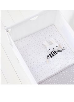 Snuz 3 Pieces Crib Bedding Set Infant And Baby, Perfect Crib Starter Bedding Bundle, 100% Cotton , 1X Blanket, 2X Crib Sheets , Fitted Sheet Size:44 X 80Cm (Max.), Blanket Size: 75 X 75Cm - Grey  - Image 2