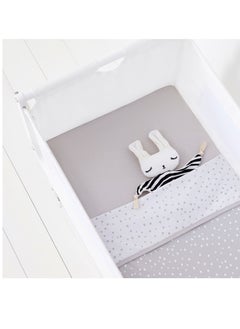 Snuz 3 Pieces Crib Bedding Set Infant And Baby, Perfect Crib Starter Bedding Bundle, 100% Cotton , 1X Blanket, 2X Crib Sheets , Fitted Sheet Size:44 X 80Cm (Max.), Blanket Size: 75 X 75Cm - Grey  - Image 3