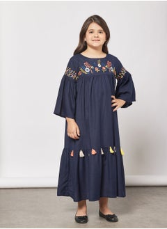 HANA & SARA Kids Embroidered Tassel Detail Jalabiya  - Image 1