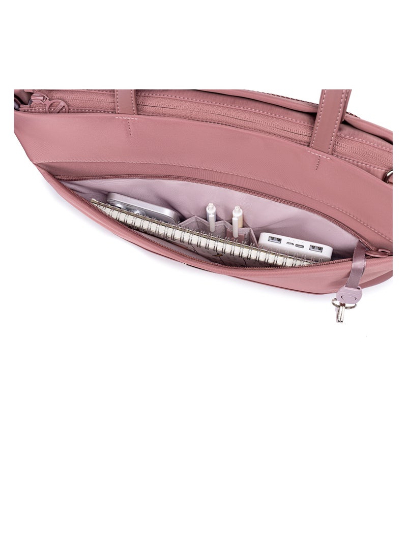 شانتريا - Premium Lightweight Laptop Hand Bag for Women Water Resistant Multifunctional Laptop Sling Bag with Multiple Pockets for Casual/Work/College/ School, CB00789-Nostalgia Rose - Image 1