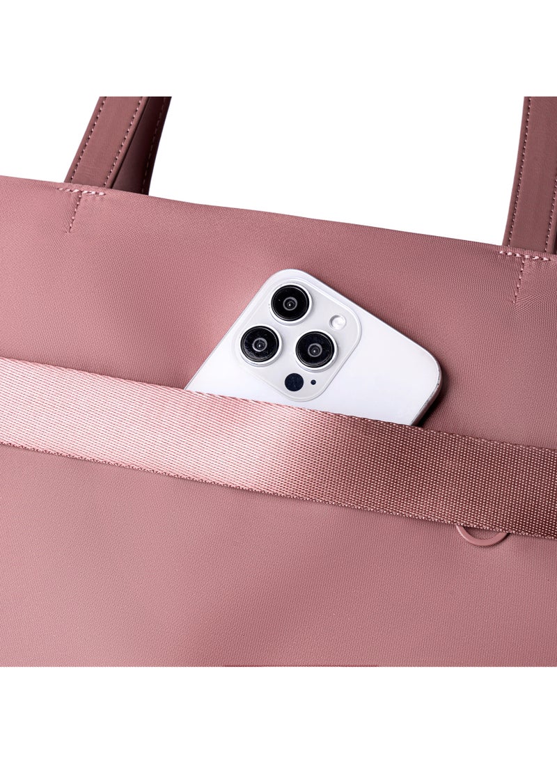 شانتريا - Premium Lightweight Laptop Hand Bag for Women Water Resistant Multifunctional Laptop Sling Bag with Multiple Pockets for Casual/Work/College/ School, CB00789-Nostalgia Rose - Image 1