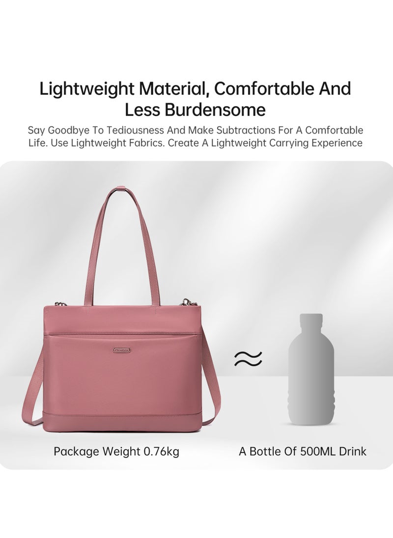 شانتريا - Premium Lightweight Laptop Hand Bag for Women Water Resistant Multifunctional Laptop Sling Bag with Multiple Pockets for Casual/Work/College/ School, CB00789-Nostalgia Rose - Image 1