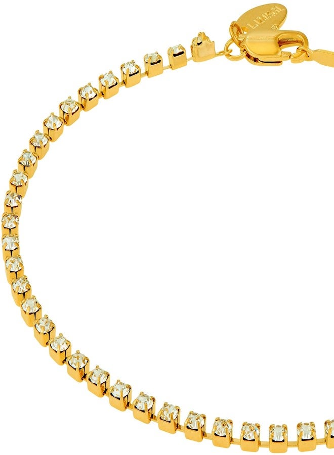 LIFETIME JEWELRY Iced Out Cubic Zirconia Anklet For Women & Men 24k Gold Plated (11.00) - Image 3