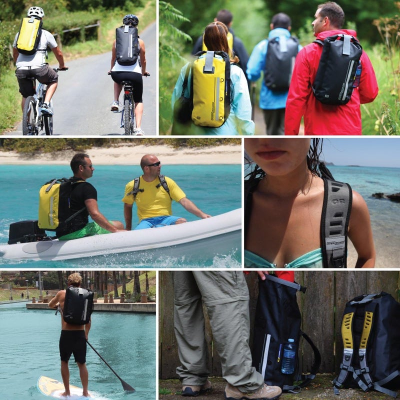 Overboard Classic 20L Waterproof Backpack - Yellow - Image 4