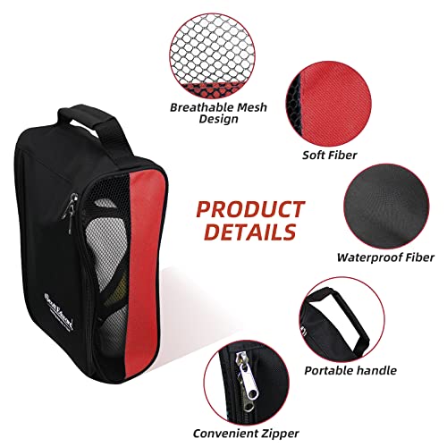 Scott Edward Portable Golf Shoe Bag Outdoor Travel Zippered Waterproof&Breathable Carrier Bags for Men and Women - Image 5