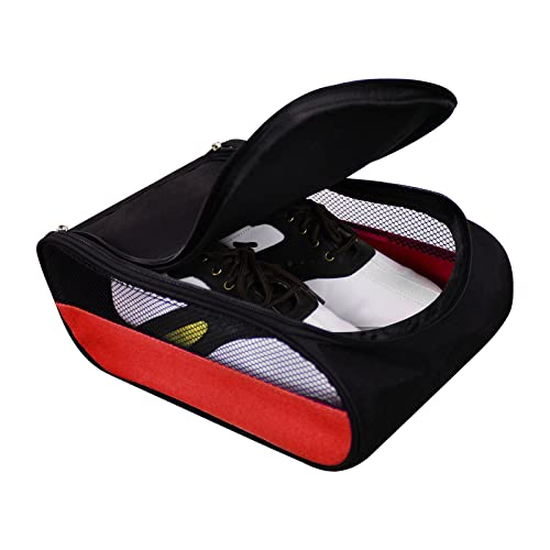 Scott Edward Portable Golf Shoe Bag Outdoor Travel Zippered Waterproof&Breathable Carrier Bags for Men and Women - Image 1