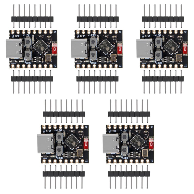 ACEIRMC 5pcs Type-C ESP32-C3 Development Board ESP32 C3 Mini WiFi Bluetooth 160MHz Running Frequency 2.4GHz Wi-Fi & Bluetooth 5.0 ESP32 C3 Super Mini for Arduino - Image 1
