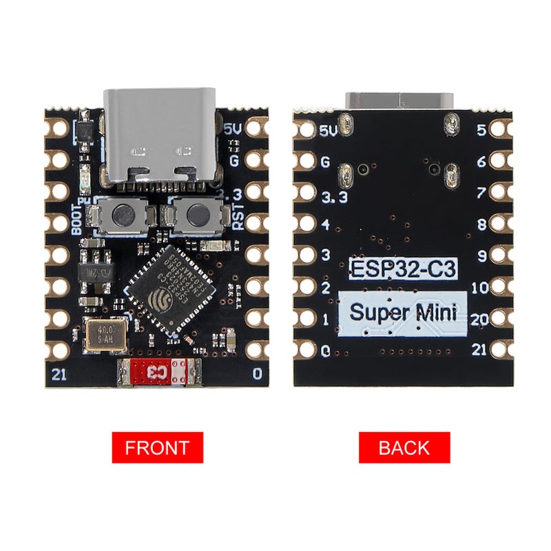 ACEIRMC 5pcs Type-C ESP32-C3 Development Board ESP32 C3 Mini WiFi Bluetooth 160MHz Running Frequency 2.4GHz Wi-Fi & Bluetooth 5.0 ESP32 C3 Super Mini for Arduino - Image 2