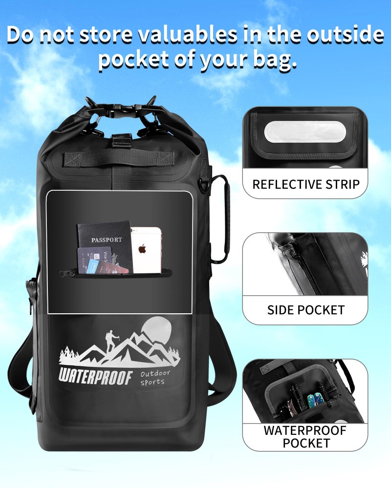 IDRYBAG Dry Bag Backpack Waterproof Floating 20L/30L/40L, Dry Bags Waterproof Backpack for Men, Dry Sack Waterproof Bag Kayak - Image 4