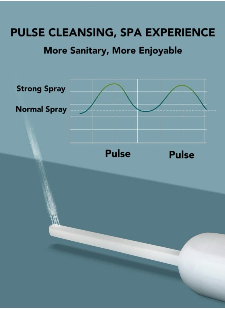 Oasis Casa - Portable Shattaf Electric Handheld Bidet Sprayer Rechargeable Handy Toilette with 2 Modes 2 Nozzles 2 Adaptors 1 Travel Bag IPX7 Waterproof, Travel Office Camping Personal Hygiene Postpartum Baby Care - Image 1