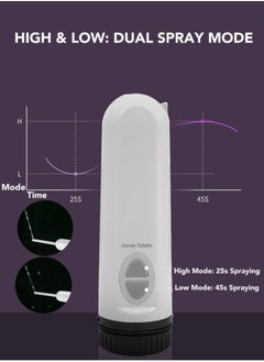 Portable Shattaf Electric Handheld Bidet Sprayer Rechargeable Handy Toilette with 2 Modes 2 Nozzles 2 Adaptors 1 Travel Bag IPX7 Waterproof, Travel Office Camping Personal Hygiene Postpartum Baby Care - pzsku/ZF92DBA5733215FAC5808Z/45/_/1733290329/5eab6982-3af0-4840-9c39-a6638c8cf7fa