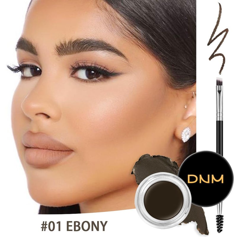 evpct Eyebrow Stencils Kit for Women Shaping, Eyebrow Shaper Makeup Kit, Eye Brow Stencil Shaper Tinting kits for Women, with Eyeliner, Eyebrows Pencil, Pomade, Brush and 10 Stencils, Kit-01# EBONY - Image 2