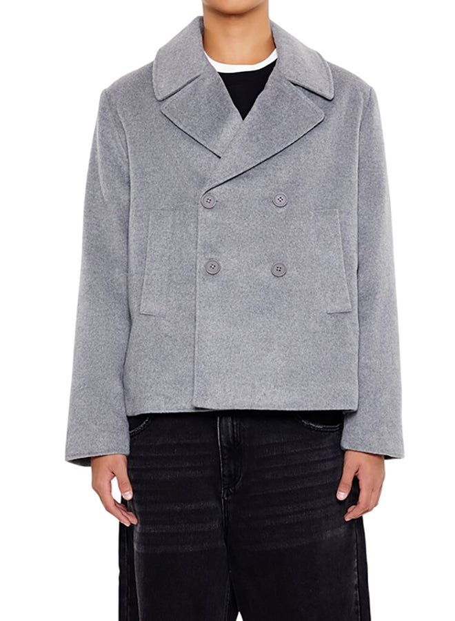 FOREVER 21 Notched Double-Breasted Coat  - Image 1