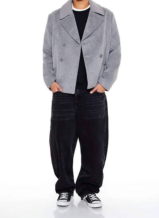 FOREVER 21 Notched Double-Breasted Coat  - Image 4