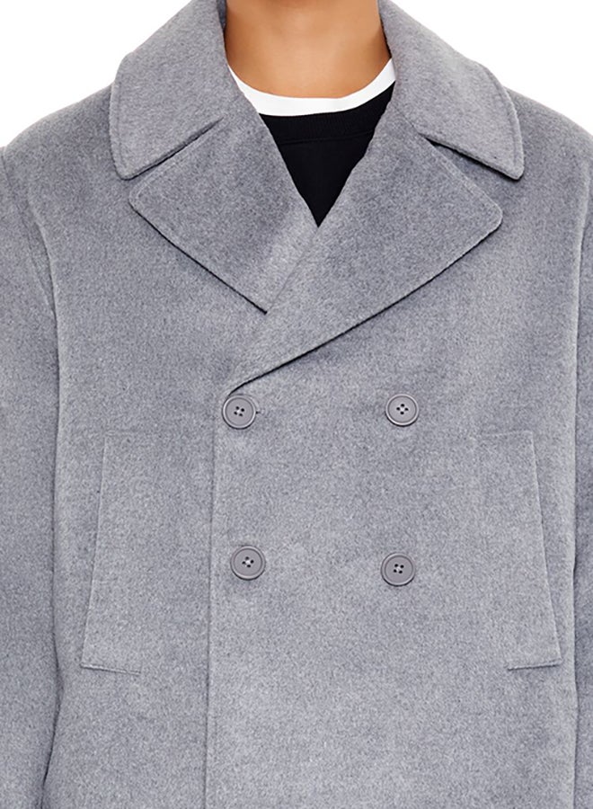 FOREVER 21 Notched Double-Breasted Coat  - Image 5