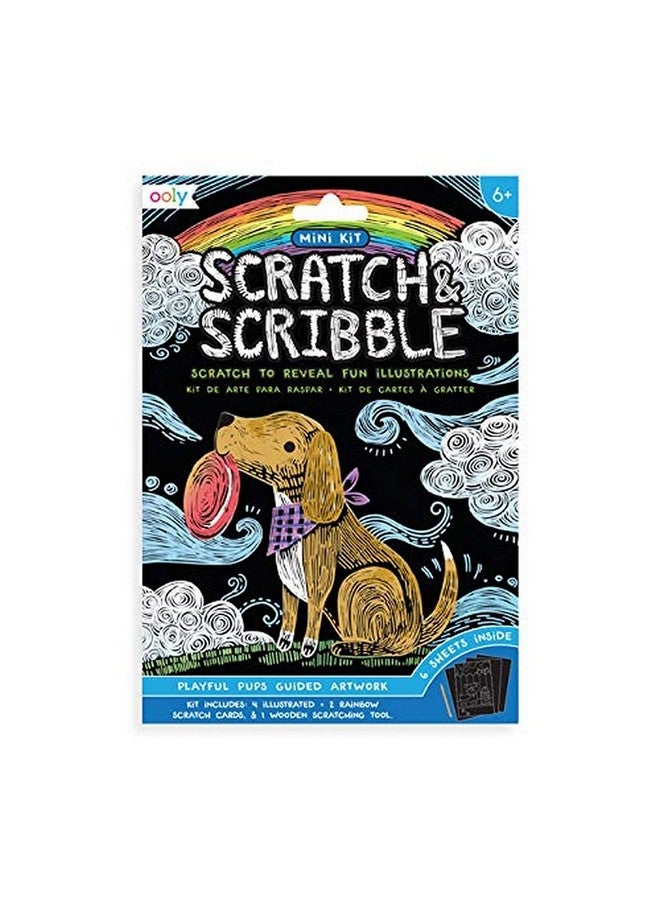 Ooly Mini Scratch & Scribble Art Kit Playful Pups - Image 1