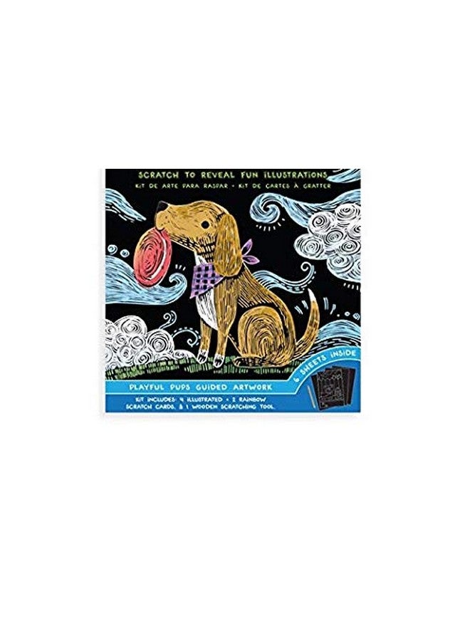 Ooly Mini Scratch & Scribble Art Kit Playful Pups - Image 3