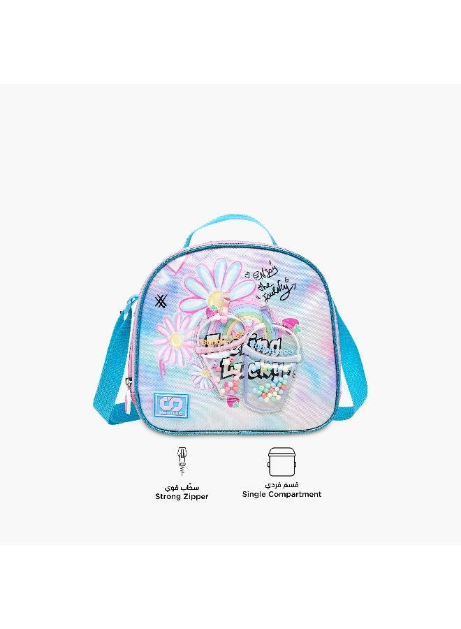 sami_studio Lunch Bag-Enjoy The Journey - Juices-Collection-1 Cmprt With Zip- (Polyester ) Multicolor \ 22.5X9.5X21 - Image 4