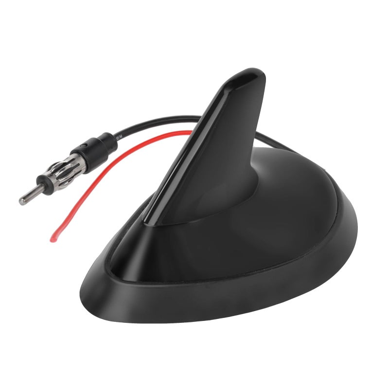 Eightwood Shark Fin Universal Car Radio Antenna, Roof Mount Amplified FM AM Antenna for Vehicle Car Truck Stereo Receiver Media Head Unit HD Radio - Image 1