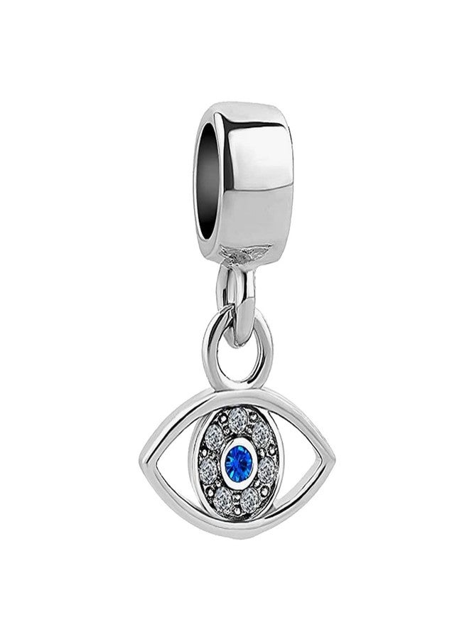 KunBead Blue Evil Eye Love Dangle Charms Compatible with Pandora Bracelet Necklace Birthday Jewelry Gifts for Women - Image 1