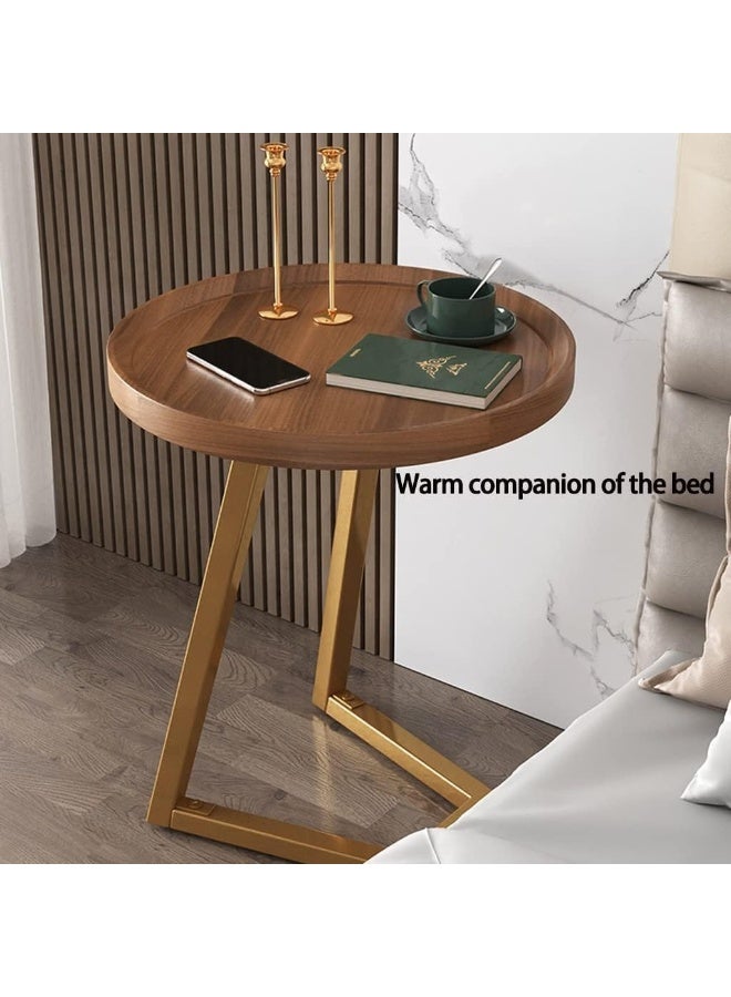 SUPAAR Home Side Tables for Small Spaces, Couch Arm Tray Table for Living Room, Bed, Sofa. End Table Anti-Rust waterproof End Table Anti-Rust waterproof (fiull walnut) - Image 3