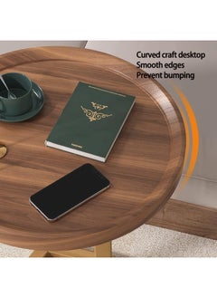 Generic SUPAAR Home Side Tables for Small Spaces, Couch Arm Tray Table for Living Room, Bed, Sofa. End Table Anti-Rust waterproof End Table Anti-Rust waterproof (fiull walnut)  - Image 5